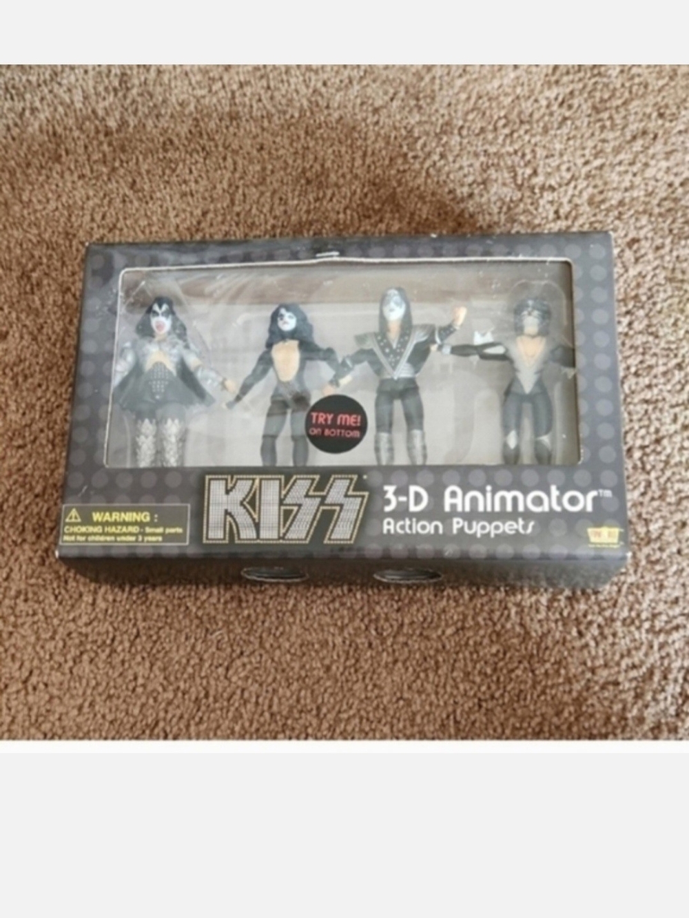 Kiss 3-D Animator Action Puppets Set - Black